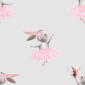 4" ballerina bunny on light gray