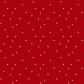 Retro cherries on red background