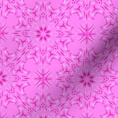 Pink Bunny Kaleidoscope on Pink
