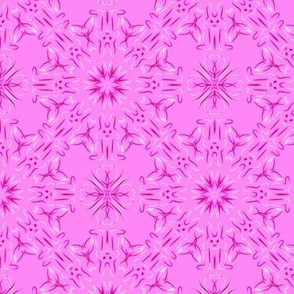 Pink Bunny Kaleidoscope on Pink