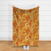 70s Retro Daisy Floral - Harvest - Large