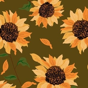 sunflower Flowers_Moss_ LARGE