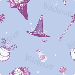 Witchcraft in Pastel Pink, Purple and Blue 