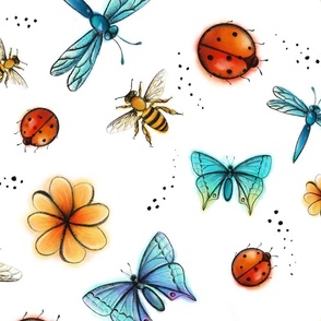 Colourful insects - large Scale 