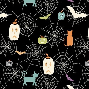 Funny Halloween pattern - large