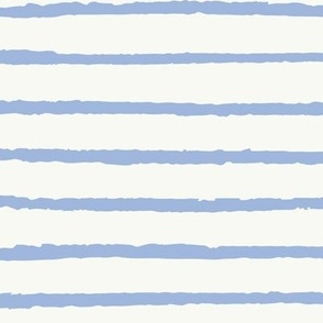 Stripes / medium scale / blue on white abstract minimal organic stripes 
