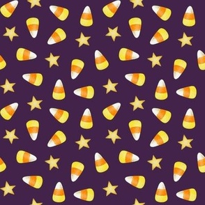 Candy Corns and Stars on blackberry - small scale