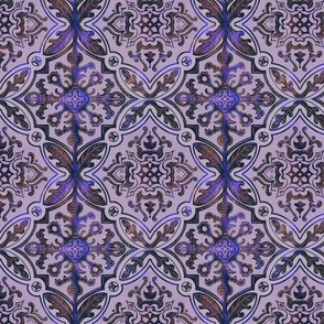 delft tiles lilac