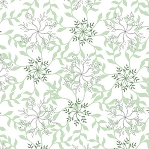 Green floral pattern