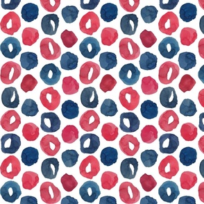 Wonky Dots Red Blue