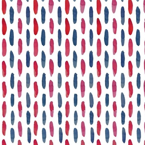 Wonky Stripes Red Blue