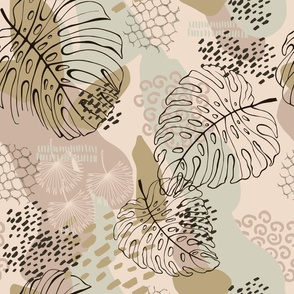 Tropical Abstract (beige)