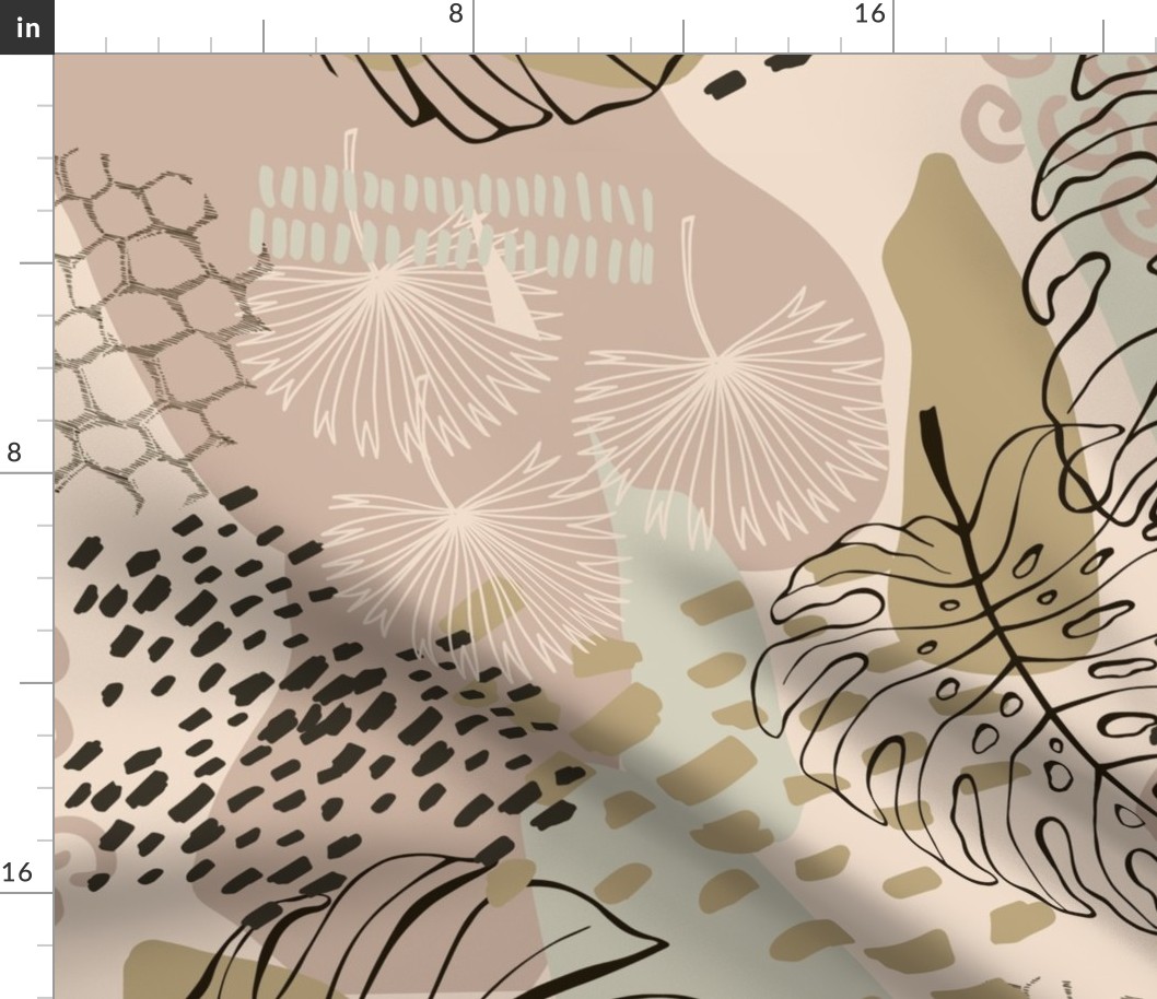 Tropical Abstract (beige)