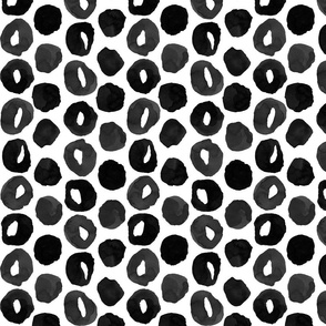 Wonky Dots Black