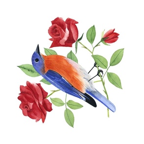 New York State Bird and Flower Wall Hanging
