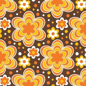 Retro Floral Abtract Flower