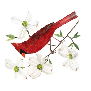Virginia State Bird and Flower Wall Hanging