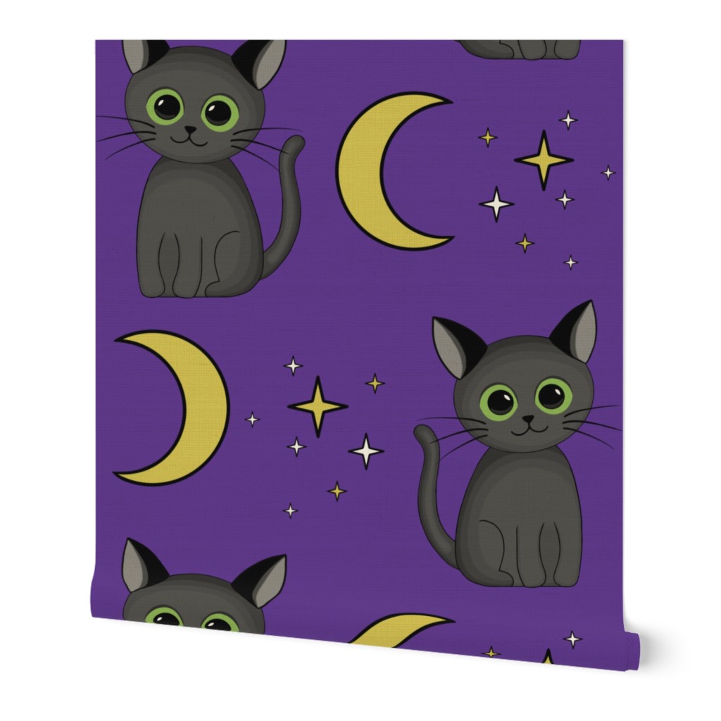 Halloween Cats - X-Large - Purple