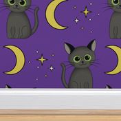 Halloween Cats - X-Large - Purple