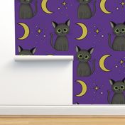 Halloween Cats - X-Large - Purple