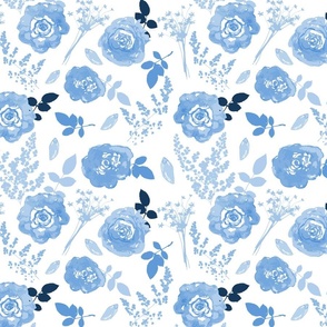 Blue Cottagecore Florals