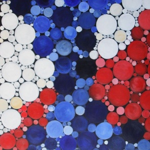 Red, white and blue circles