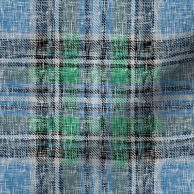 Blue, Gray, Green Heathery Stewart Plaid by Su_G_©SuSchaefer