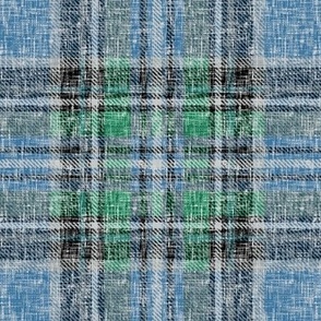 Blue, Gray, Green Heathery Stewart Plaid by Su_G_©SuSchaefer