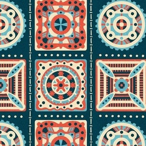 Granny Square Crochet Patch Design / Medium Scale
