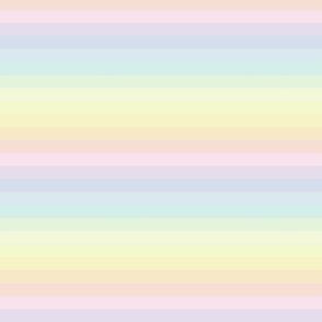 Pascal Pastel Horizontal Striped Rainbow Design: Serene Soft Furnishing Delight (Med)