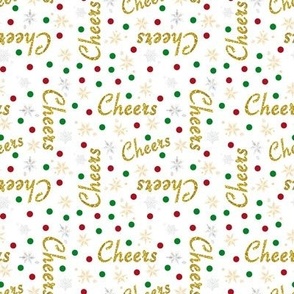 Gold Christmas Cheer, Red and Green Christmas Party-Small