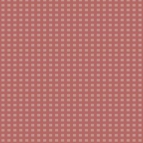 Plotted: Dusty Red & Mocha Geometric Dot, Modern Small Print, Tiny Dots