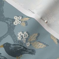 Book Leaf Tree with Birds - Rain - Medium