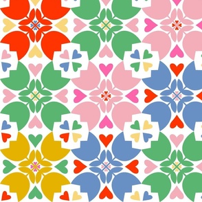Mod Scandinavian Granny Square Crochet - multicoloured - large