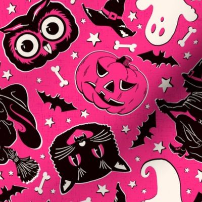 Vintage Halloween Candy pink - medium scale