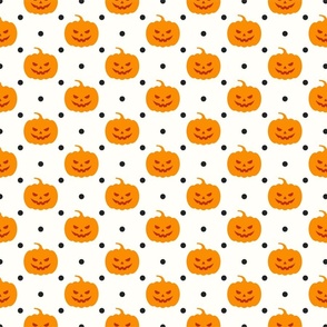 Jack-O-Lantern Pumpkins with Polka Dots Halloween Novelty
