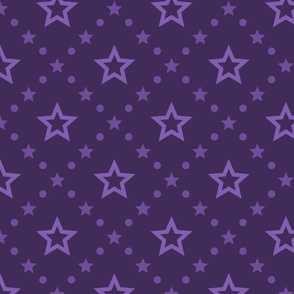 Vintage Halloween Purple Stars on Purple Background