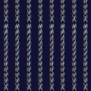 Indigo hand drawn stripe coordinate fabric. Perfect for quilting, home decor and crafting by Holly Ogrean