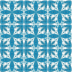 Blue tile style pattern