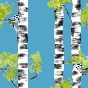 Birds and Birch Trees