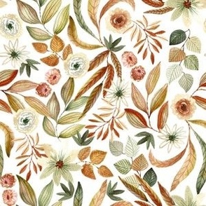 Autumn Flowers Watercolor Pattern1