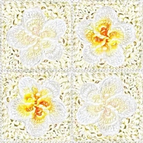 Hawaiian Plumeria Granny Squares