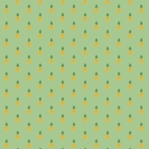 Baby Pineapple // Normal Scale // Tropical Fruits // Pina Colada Party // Yellow Pinnaple // Light Green Background