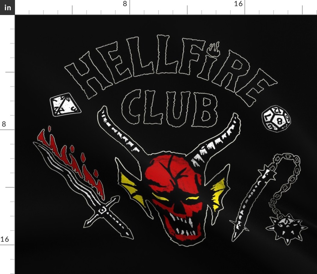 Hellfire Club - Black Text on Black V3.0