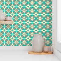 Moroccan Tiles (Turquoise/Coral)