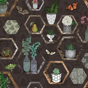 Hexagon Garden Wall (large scale)  