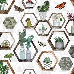 Hexagon Garden Wall (large scale) 