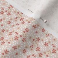 Christmas Holiday Floral Neutral 1/4 inch