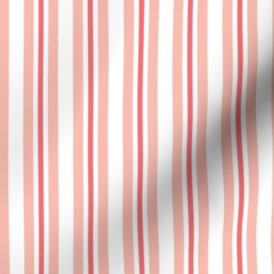 Holiday Stripe in pink and red 1 inch