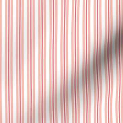Holiday Stripe in pink and red 1/2 inch